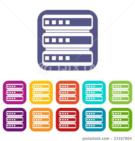 Database icons set Database icons set 33387864