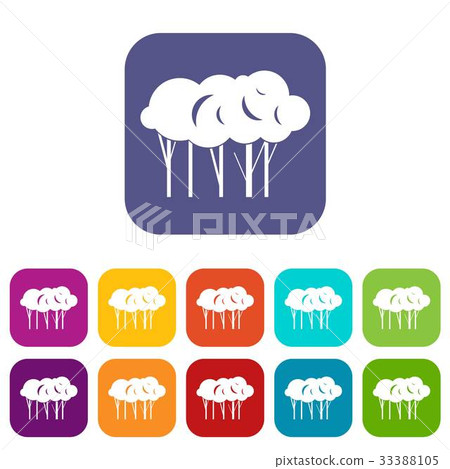 Lot of trees icons set - Stock Illustration [33388105] - PIXTA