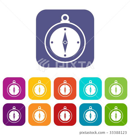 Compass icons set 33388123