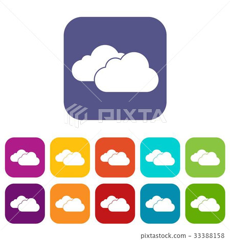 Clouds icons set Clouds icons set 33388158