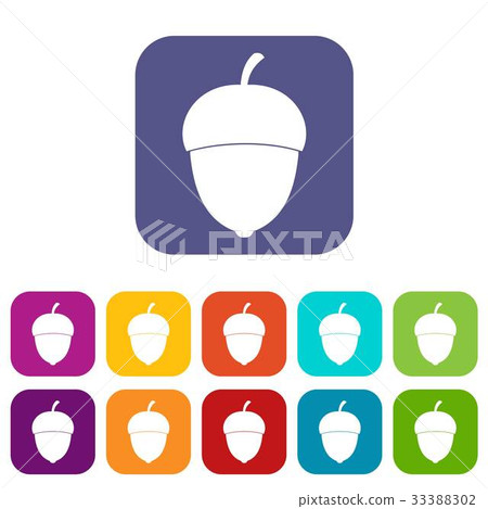 Acorn icons set 33388302