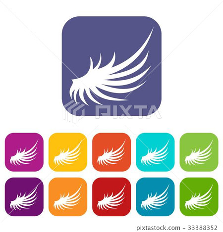 Wing icons set - Stock Illustration [33388352] - PIXTA