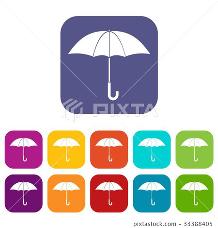 Umbrella icons set Umbrella icons set 33388405