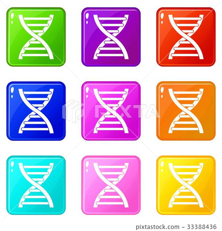 DNA icons 9 set - Stock Illustration [33388436] - PIXTA