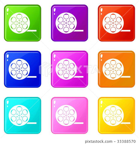 Film icons 9 set 33388570