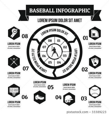 Baseball infographic concept, simple style 33389223