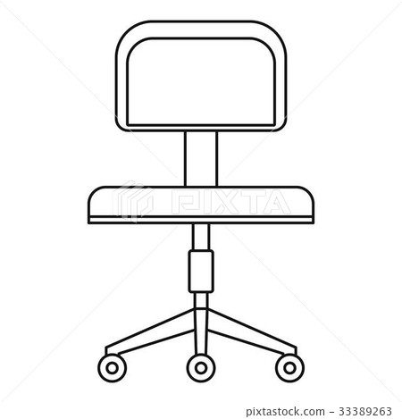 Chair icon, outline style 33389263