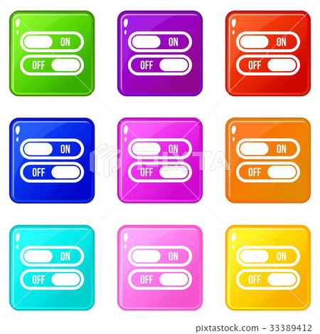 Button on and off icons 9 set - Stock Illustration [33389412] - PIXTA