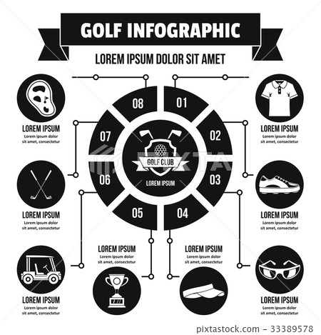 Golf infographic concept, simple style Golf infographic concept, simple style 33389578