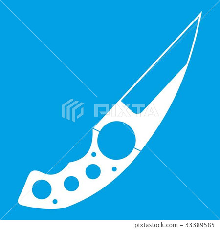 Small knife icon white 33389585