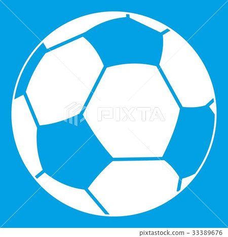 Football ball icon white 33389676