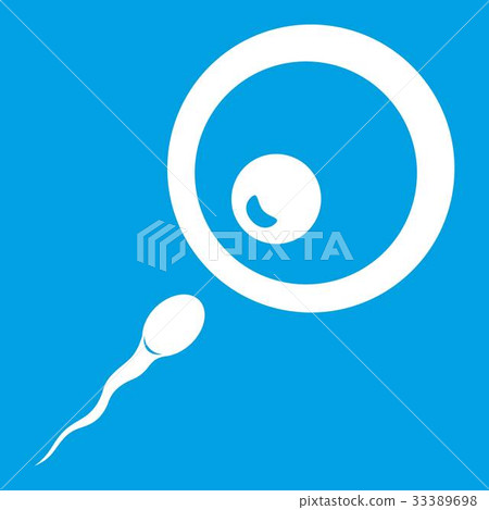 Donor sperm icon white 33389698