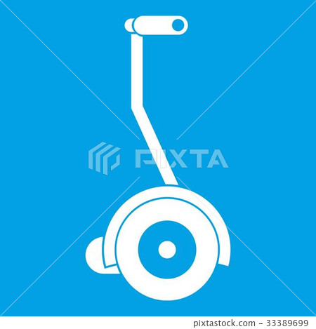 Electrical self balancing scooter icon white 33389699