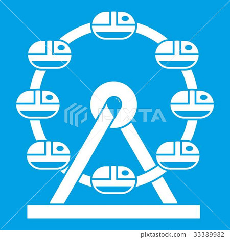 Giant ferris wheel icon white 33389982