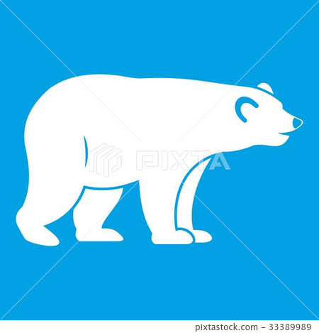 Wild bear icon white Wild bear icon white 33389989
