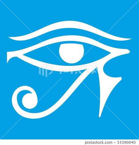 Eye of Horus Egypt Deity icon white 33390040