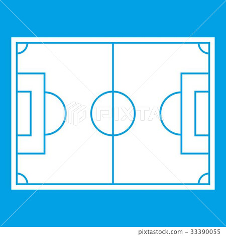 Soccer field icon white 33390055