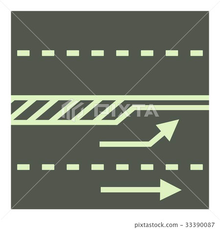 Autobahn icon, cartoon style 33390087