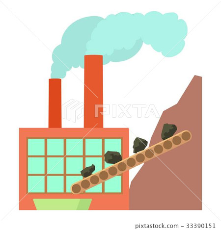 Coal factory icon, cartoon style - Stock Illustration [33390151] - PIXTA
