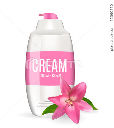 Shower Gel Bottle Template for Ads or Magazine 33390250