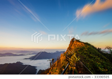 Sunrise at Phu chee dao peak of mountain 33390505