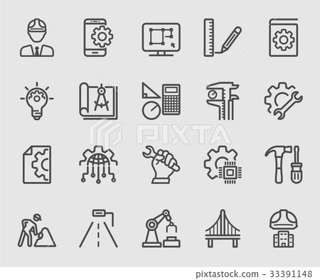 Engineering line icon Engineering line icon 33391148
