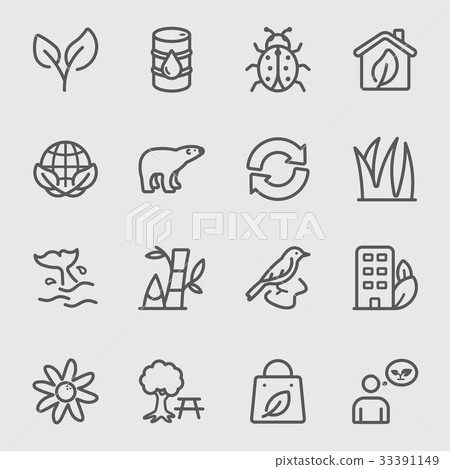 Environmental line icon Environmental line icon 33391149