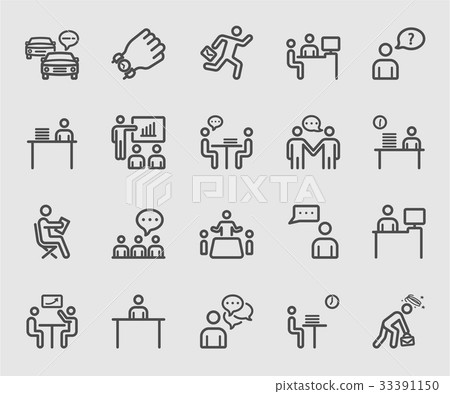 Every day in office line icon Every day in office line icon 33391150