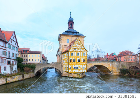 Obere bridge and Altes Rathaus in Bamberg, Germany Obere bridge and Altes Rathaus in Bamberg, Germany 33391583