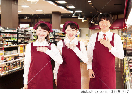 Supermarket supermarket clerk staff 33391727