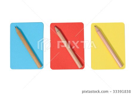 Colorful paper notes set on white background 33391838