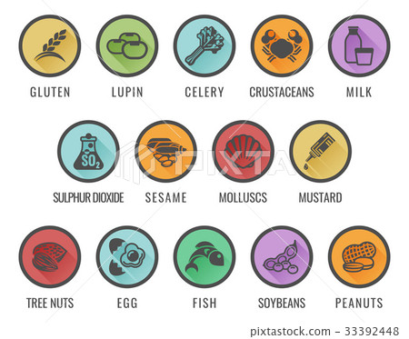 Food allergen icons Images - Search Images on Everypixel