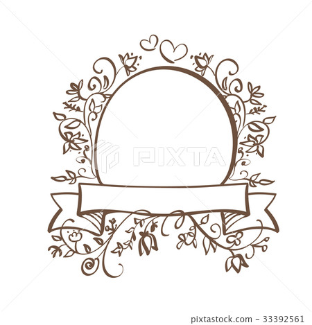 Decorative Frame and Borders Art with place for 33392561