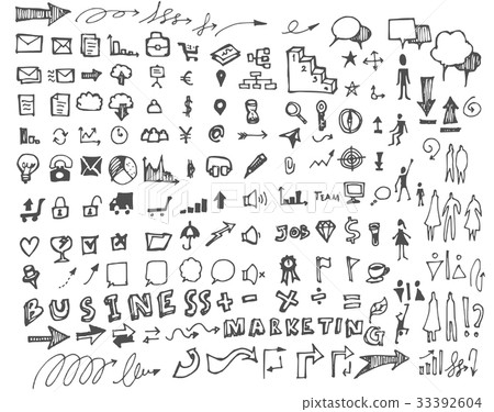 Business doodles sketch eps10 vector Business doodles sketch eps10 vector 33392604