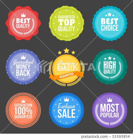 Collection of modern, flat design styled labels Collection of modern, flat design styled labels 33393954