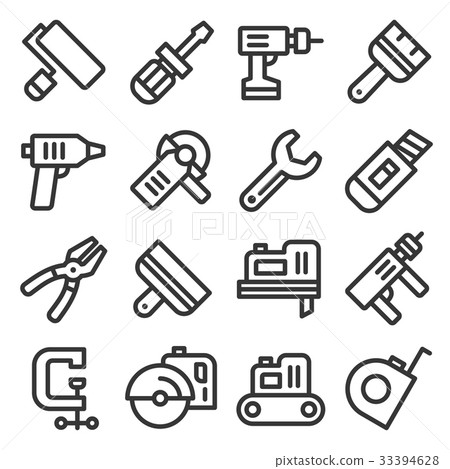 Tools Icons Set. Vector 33394628