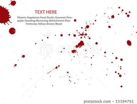 Vector splatter red Blood color. 33394791