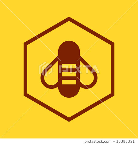Bee on honeycomb 33395351