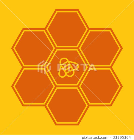 Bee on honeycombs Bee on honeycombs 33395364