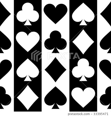Playing card seamless pattern 33395471