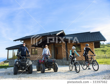Group of friends is about to start adventure on 33397082