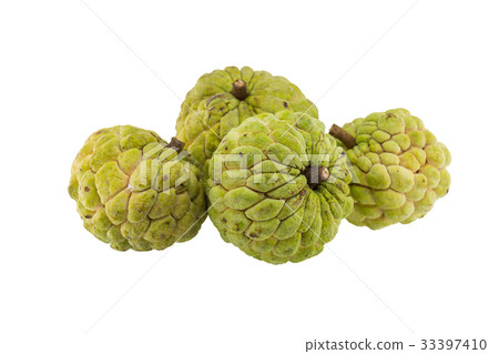 custard apple isolated on white background. custard apple isolated on white background. 33397410