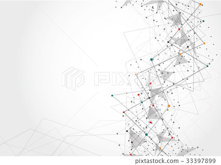 Abstract connecting dots and lines - Stock Illustration [33397899] - PIXTA