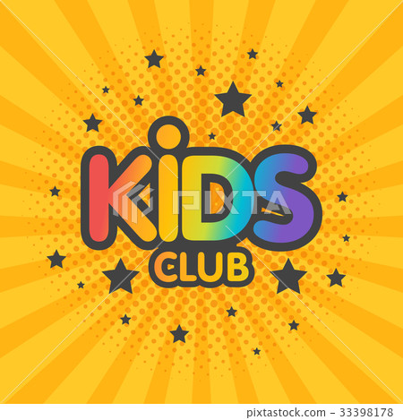 Kids club letter sign poster vector illustration 33398178