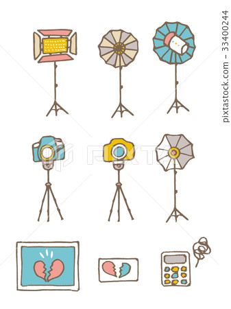 Set of shooting equipment [Line drawing, series] 33400244