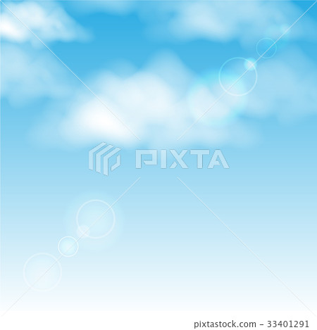 Clouds in the blue sky background - Stock Illustration [33401291] - PIXTA