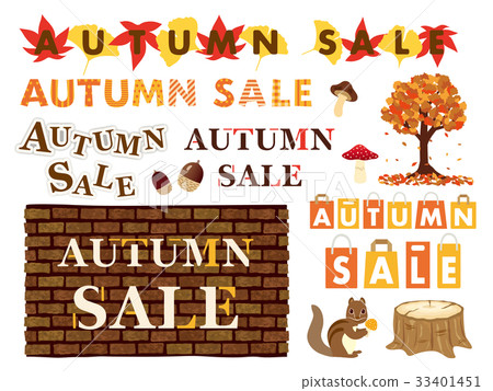 Autumn sale logo material set 33401451