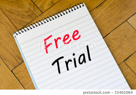 Free trial concept on notebook 33402064