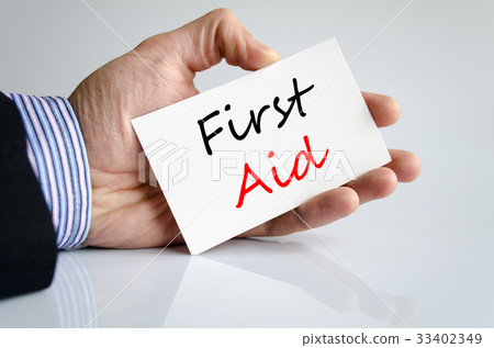 First aid text concept 33402349