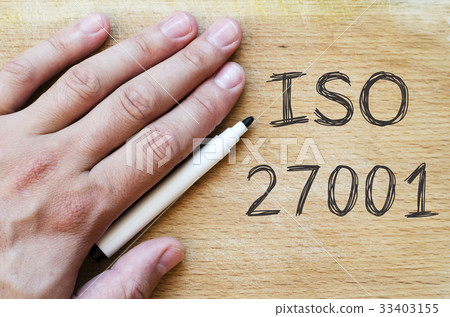 Iso 27001 text concept 33403155